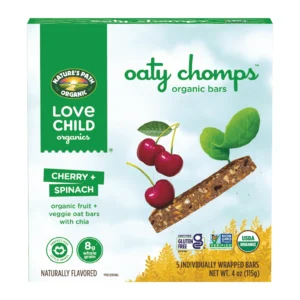 Love Child Organics Oaty Chomps Cherry + Spinach Snack Bar 5 Pc 4 oz
