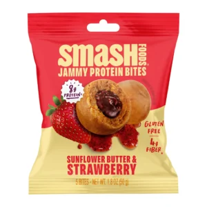 Smash Foods Snack Bites Sunflower Butter Strawberry 1.8 oz