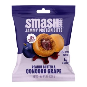 Smash Foods Snack Bites Peanut Butter Grape Jam 1.8 oz