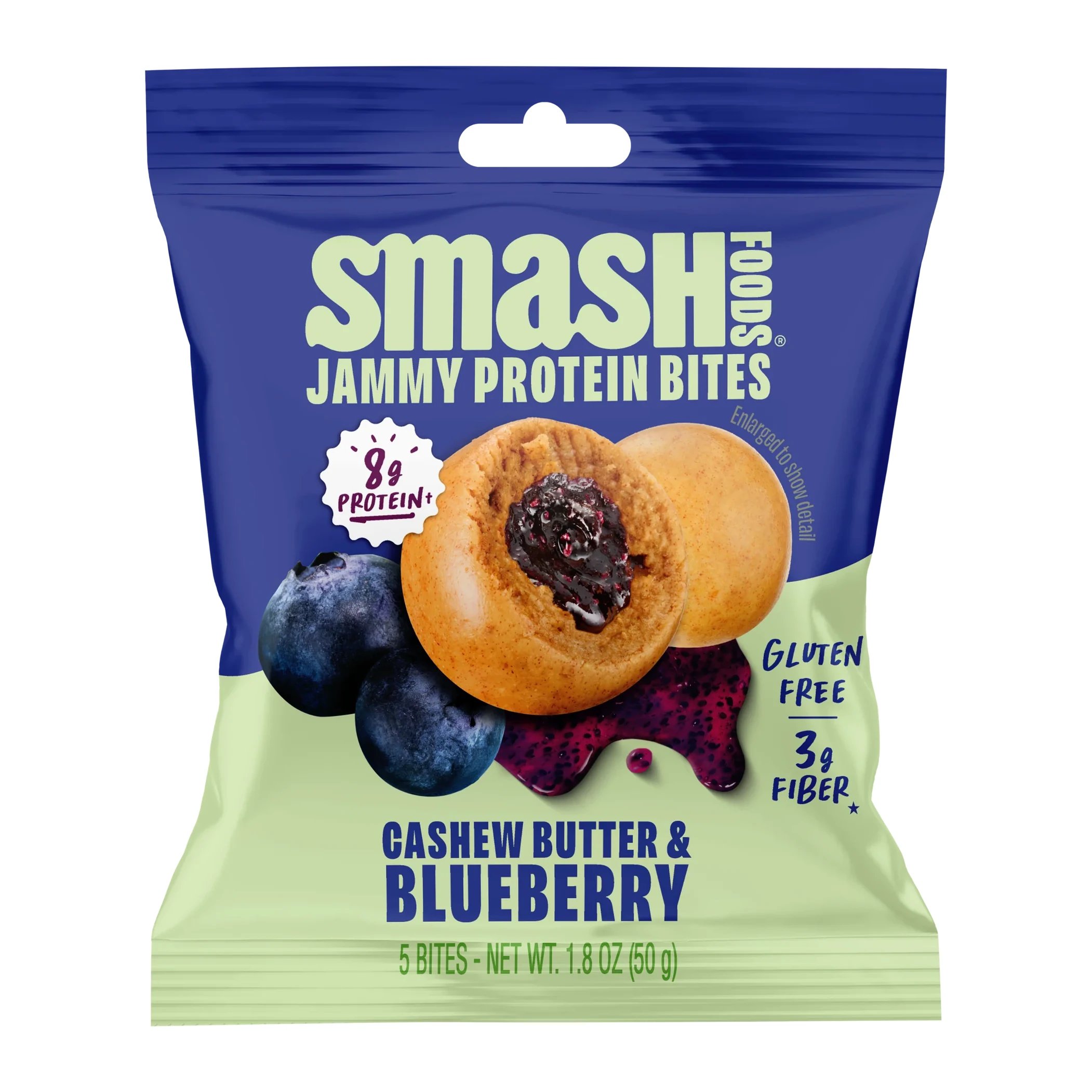 Smash Foods Snack Bites Cashew Butter Blueberry 1.8 oz