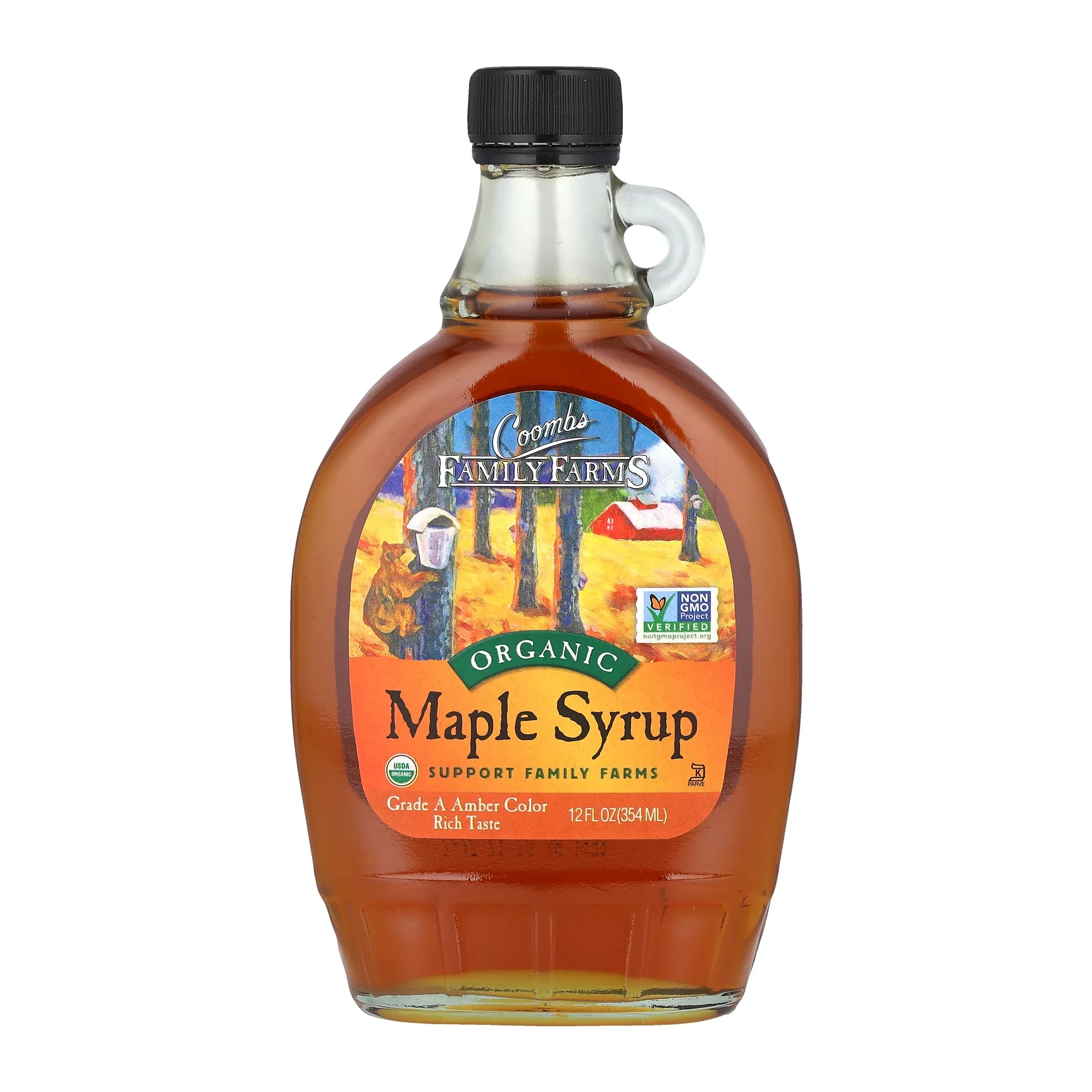 Coombs Family Farms Organic Maple Syrup, Grade A, Amber 12 oz