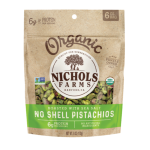 Nichols Farms Pistachios Roasted & Salted No Shell 6 oz