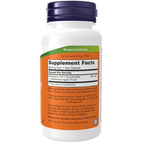NOW Elderberry 500mg 60 Vcaps - Image 3