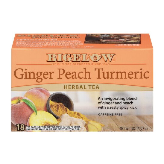 Bigelow Tea Ginger Peach Turmeric .98 oz