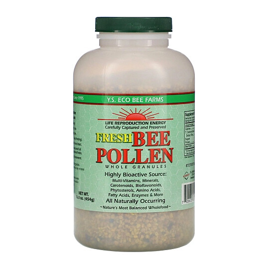 Y.S. Eco Bee Farms Fresh Bee Pollen Whole Granules 8 oz