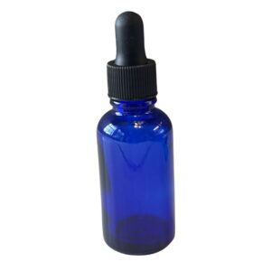 Blue Cobalt Bottle 1 oz w/ Dropper