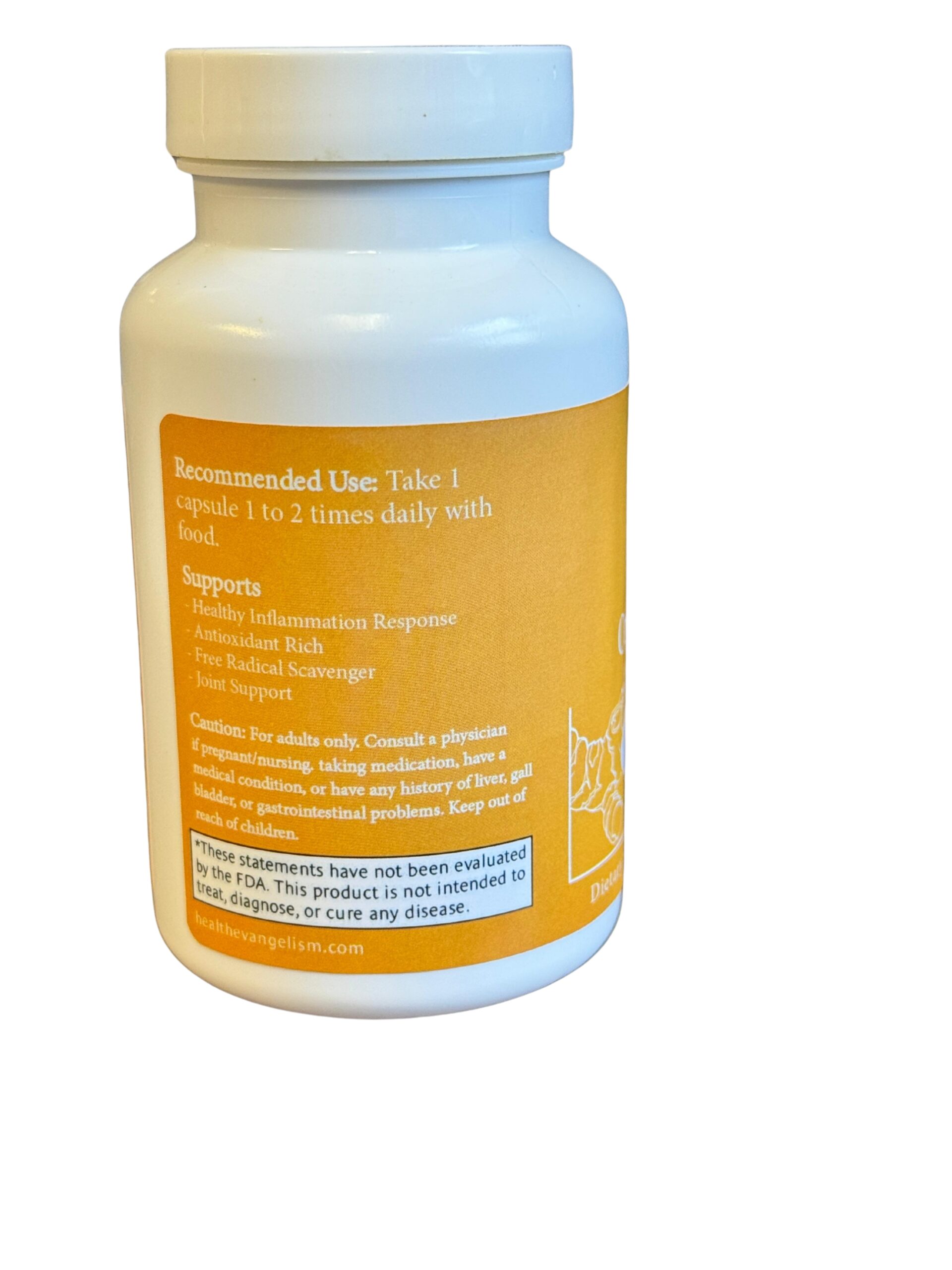 Wildwood Center for Health Evangelism Turmeric Organic 450 mg 120 Vcaps - Image 2