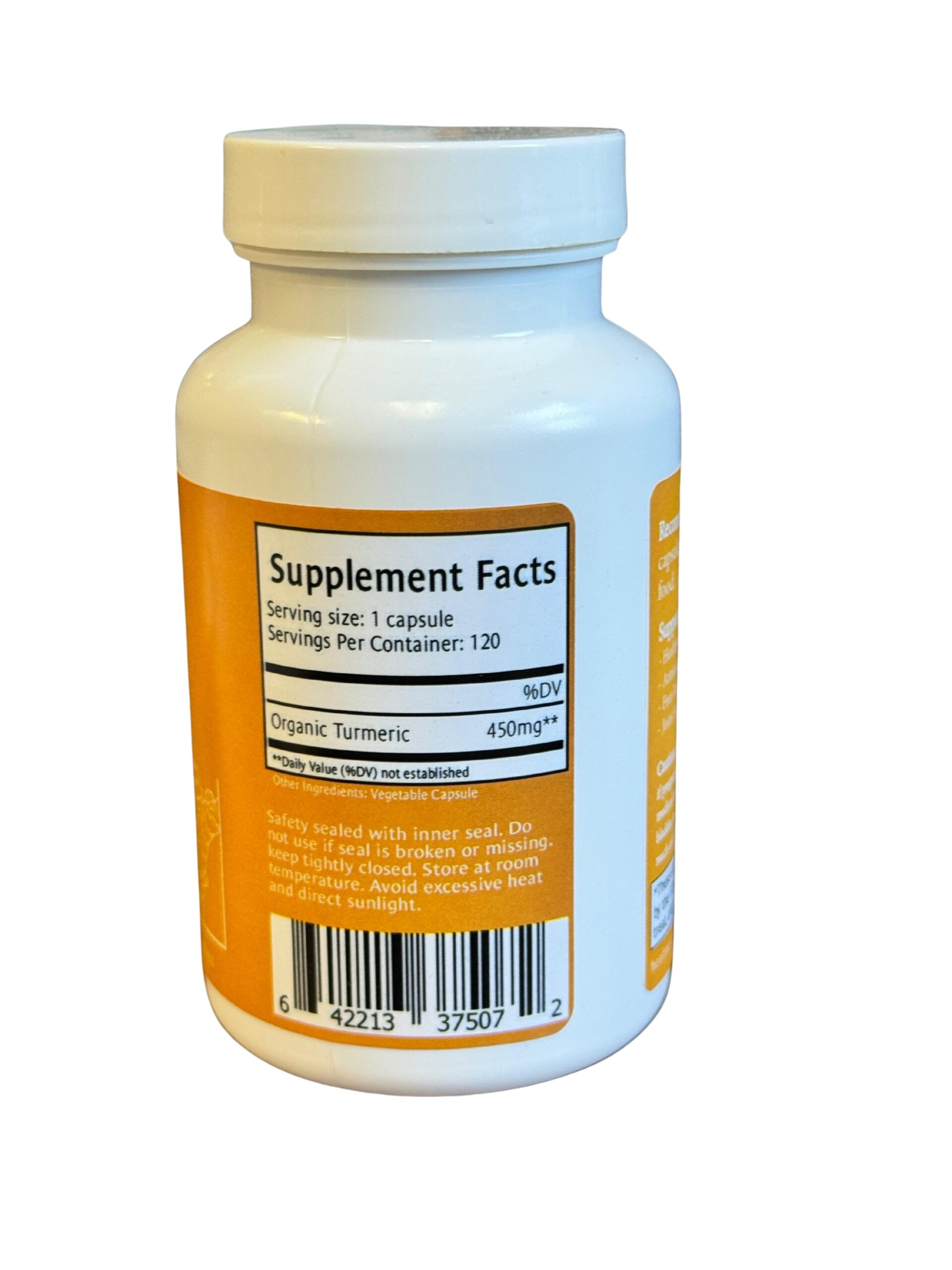 Wildwood Center for Health Evangelism Turmeric Organic 450 mg 120 Vcaps - Image 3