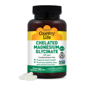 Country Life Chelated Magnesium Glycinate 400 mg 90 Tablets