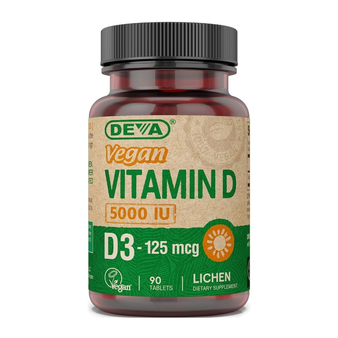 Deva Vegan Vitamin D-3 5000 IU 90 Tab