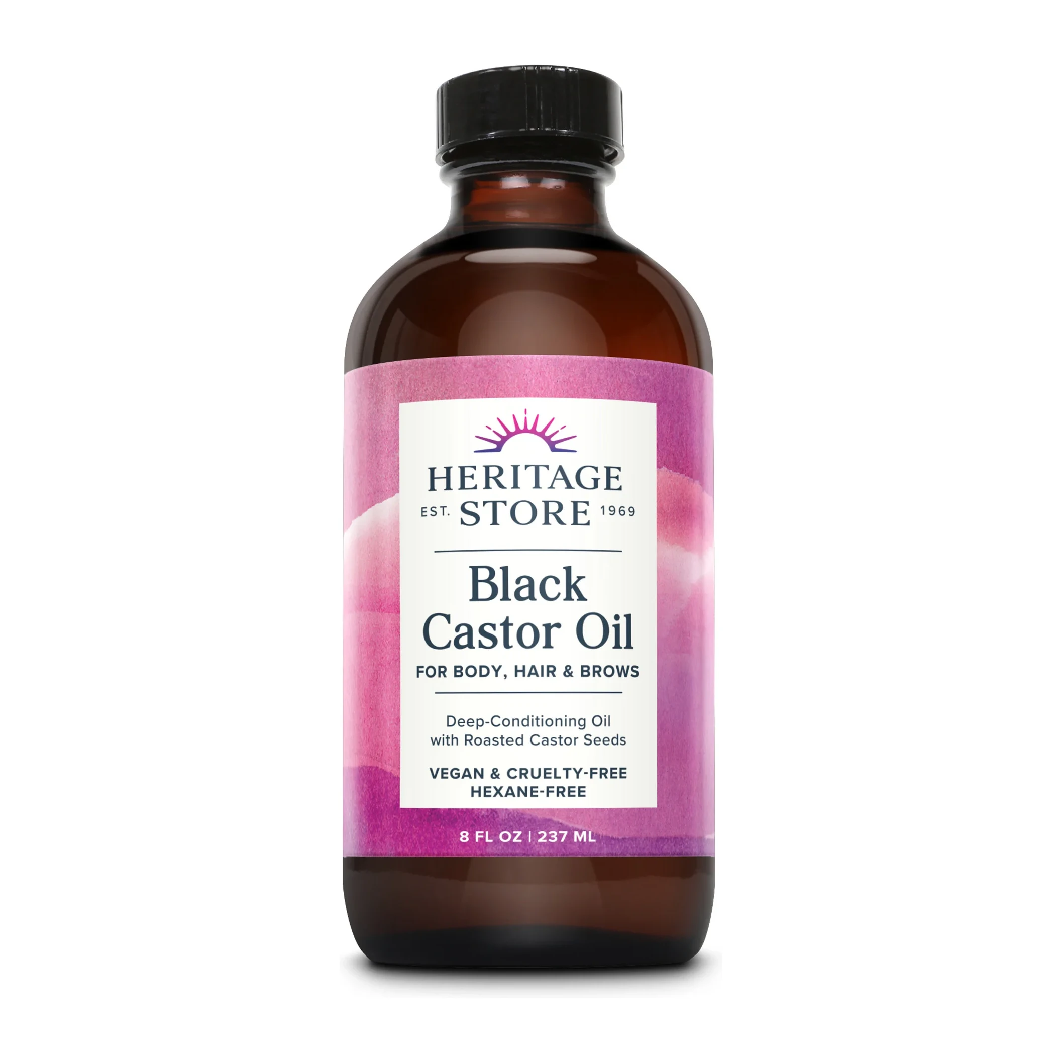 Heritage Black Castor Oil 8 oz