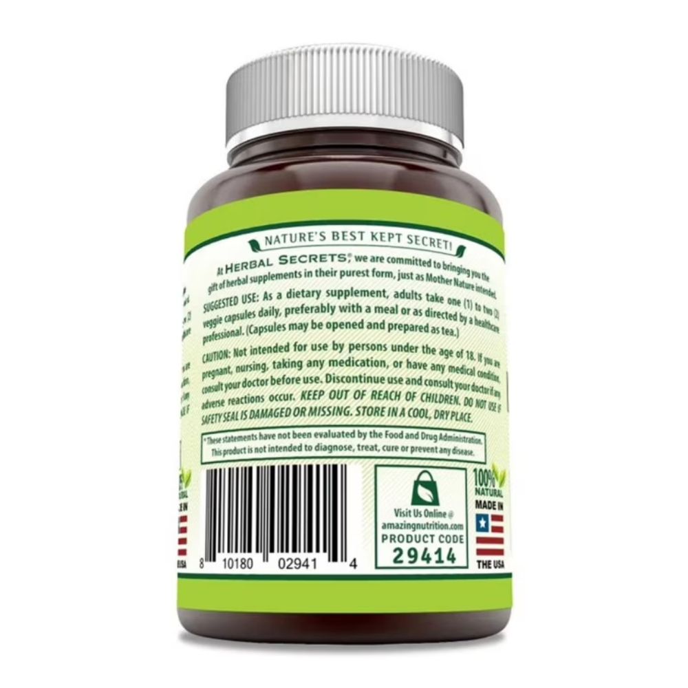 Herbal Secrets Burdock Root 425 mg 120 Vcaps - Image 3