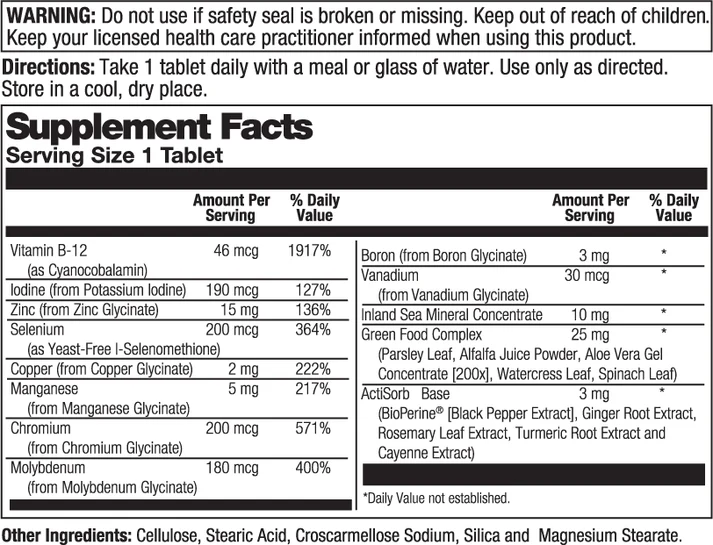 KAL Trace Minerals 30 Tablets - Image 2