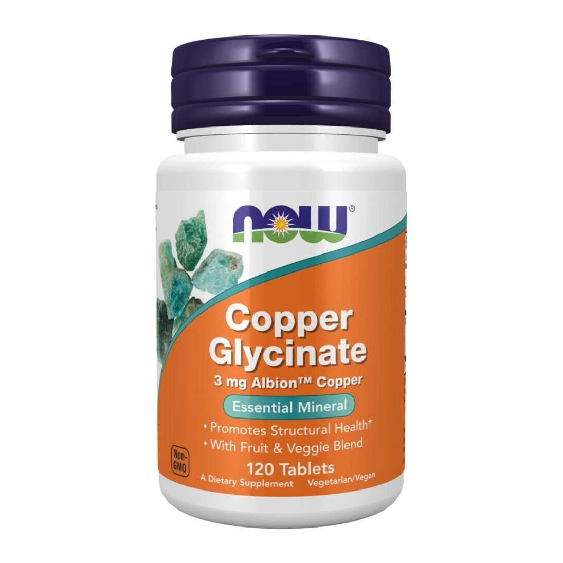 NOW Copper Glycinate 3mg 120 Tabs