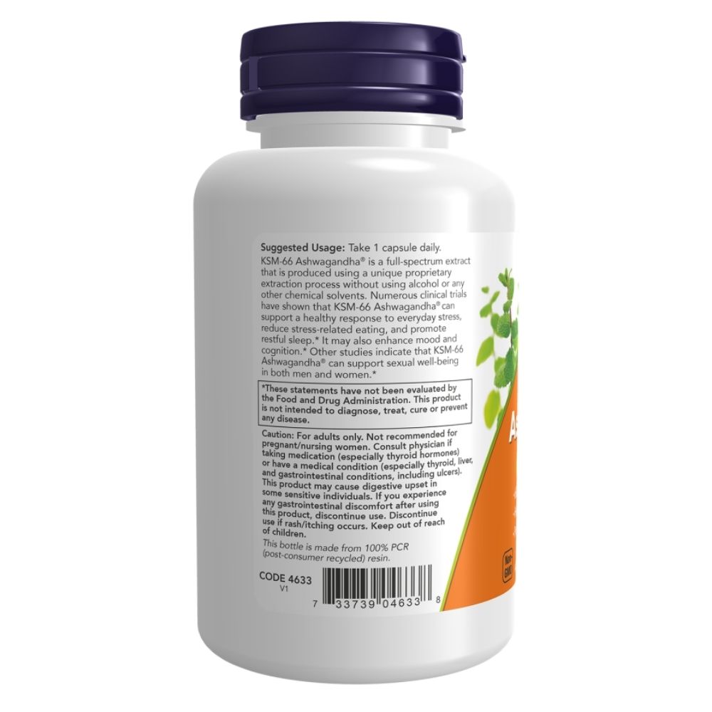 NOW KSM-66 Ashwagandha 90 Vcaps - Image 2