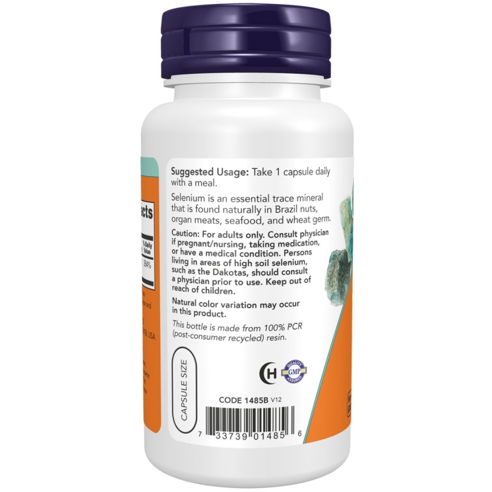 NOW Selenium 200mcg 180 Vcaps - Image 3