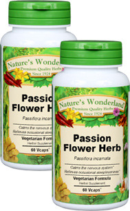 Nature's Wonderland Passion Flower Herb 60 Vcaps 475mg