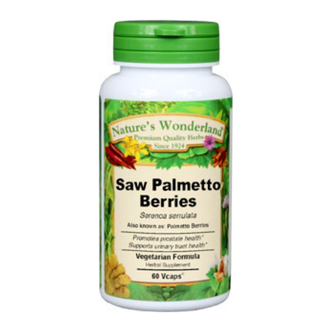 Nature's Wonderland Saw Palmetto Berries 60 Vcaps 700mg