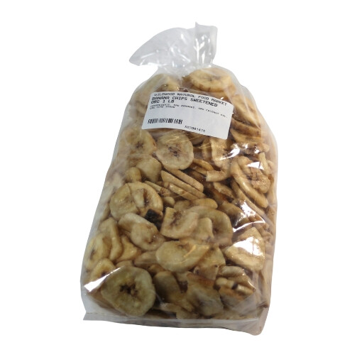 Banana Chips Sweetened Organic 1 lb