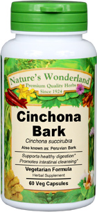 Nature's Wonderland Cinchona Bark 60 Vcaps 525mg