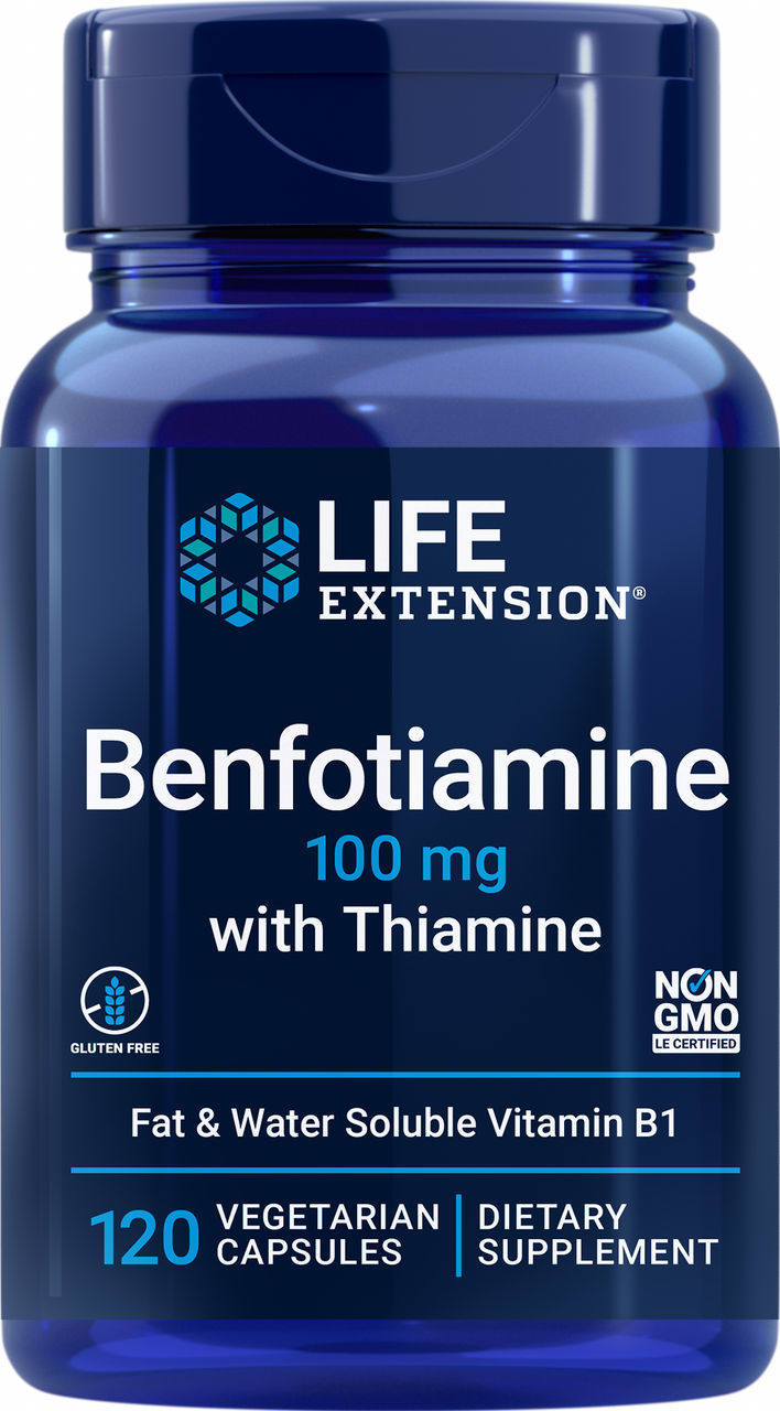 Life Extension Benfotiamine with Thiamine 100 mg 120 Vcaps