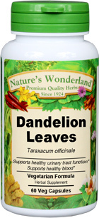 Nature's Wonderland Dandelion Leaves 550 mg 60 Vcaps
