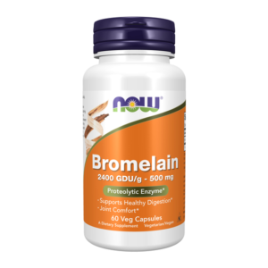 NOW Bromelain 2,400 GDU/g 500 mg 60 Vcaps