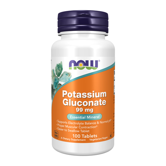 NOW Potassium Gluconate 99 mg 100 Tablets