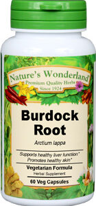 Nature's Wonderland Burdock Root 60 Vcaps 625mg