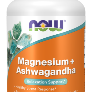 NOW Magnesium & Ashwagandha 120 Vcaps