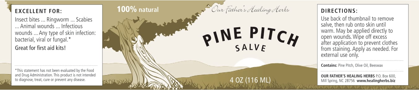 Our Father's Healing Pine Pitch Salve 0.5 oz - Image 2