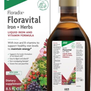 Floradix Floravital Iron + Herbs - Yeast Free - Gluten Free, 8.5 fl oz.
