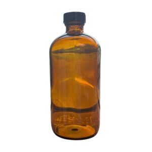 Amber Bottle 16 oz w/lid