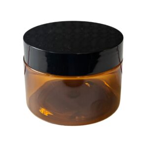 Amber Plastic Cosmetic Jars 4 oz