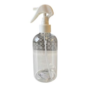 Clear Plastic Bottle with White Trigger Sprayer, 8 oz.