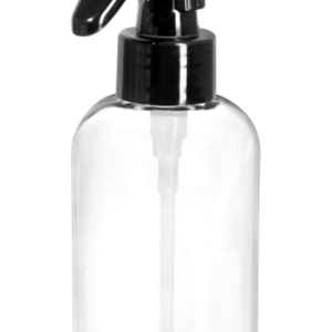 Clear Plastic Bottle with Black Trigger Sprayer, 8 oz.
