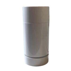 White Plastic Twist Up Solid Stick with White Screw Cap & Disc, 60 Grams